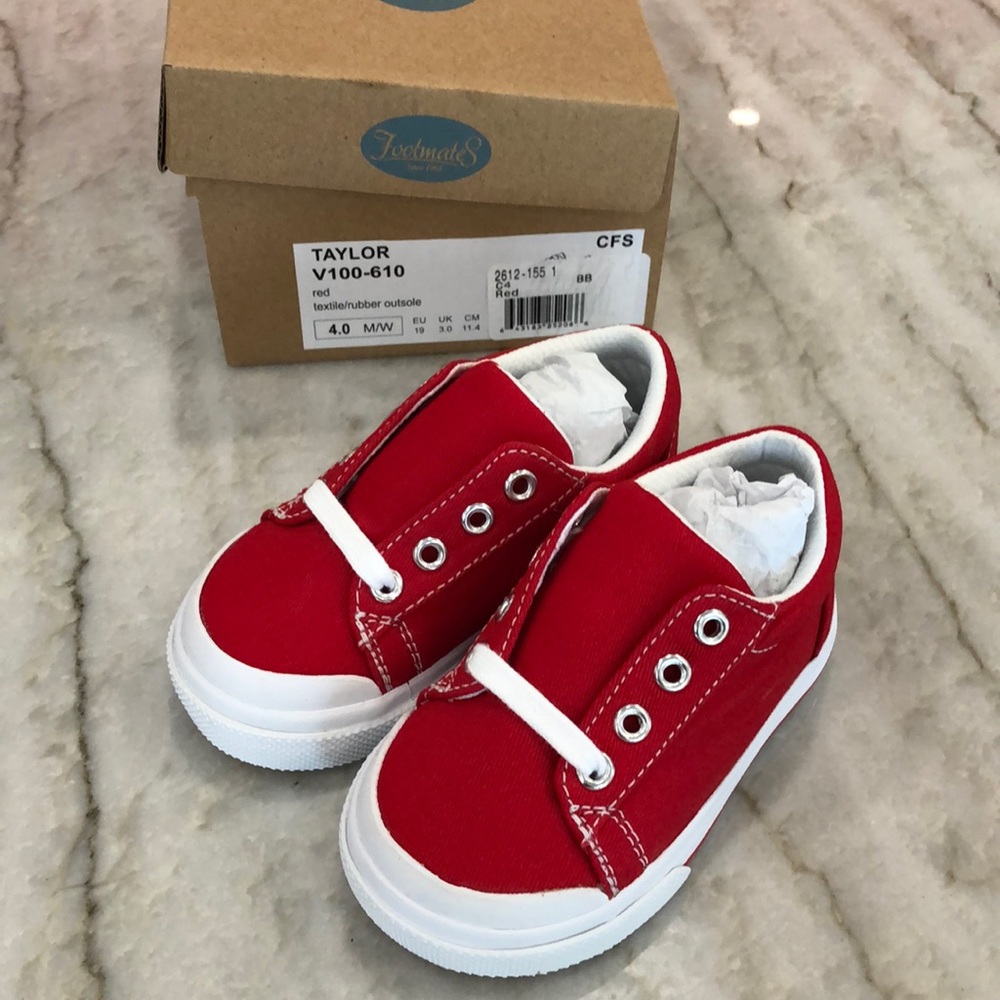 Red sneakers